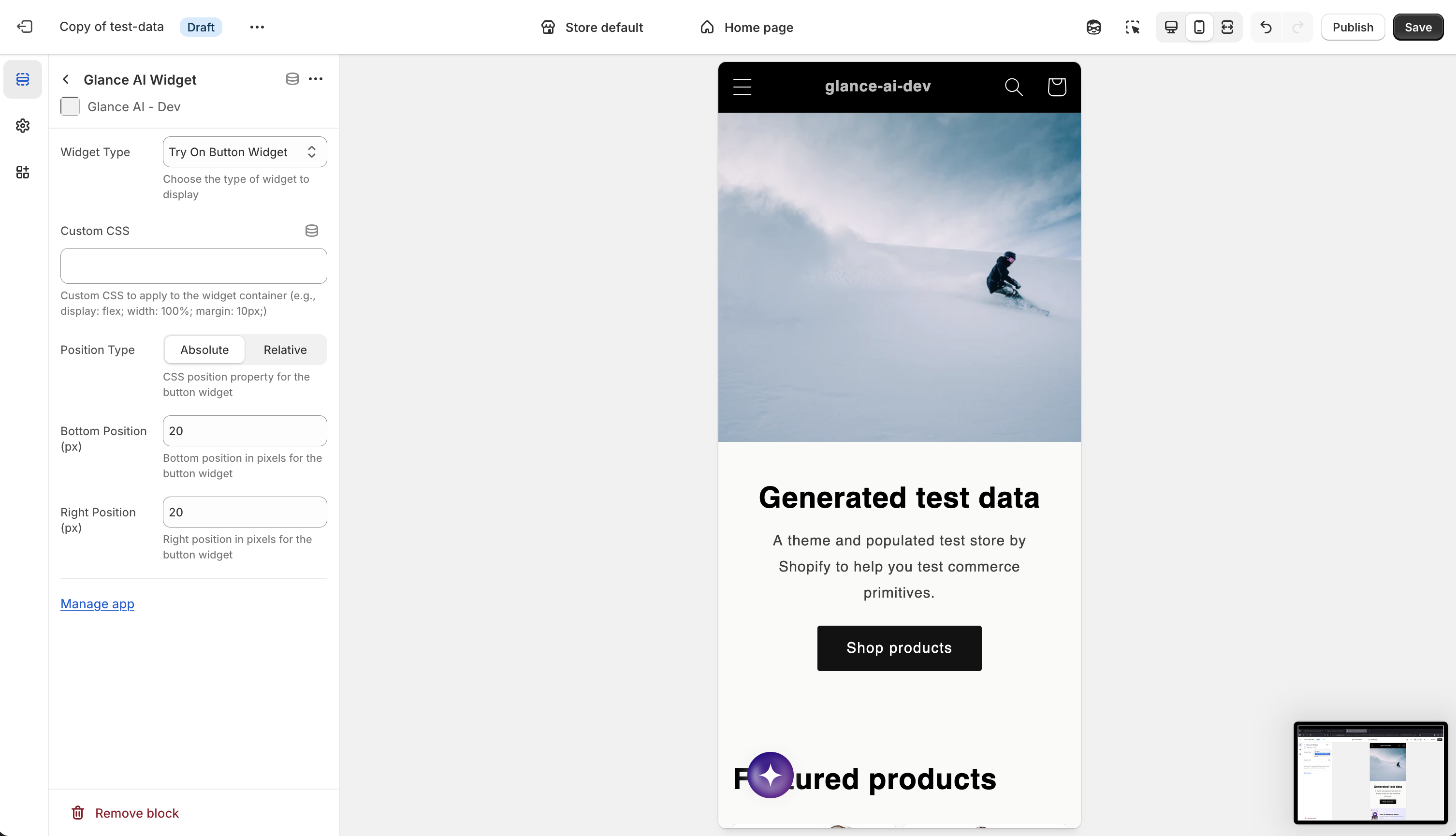 Configure Widget Options